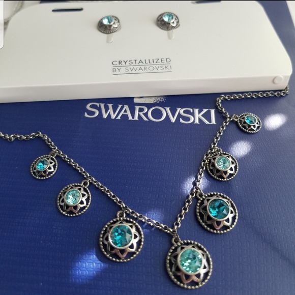 Swarovski Jewelry - Swarovski Crystallized Necklace & Earrings Set NWT